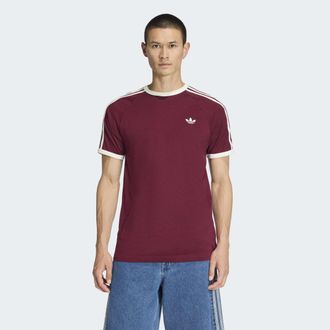 adidas T-Shirt ADIDAS ORIGINALS 3S TEE, Herren, Gr. XXL, maroon, sanftes wei&szlig;, Obermaterial: 100% Baumwolle, Rundhals, Shirts T-Shirt