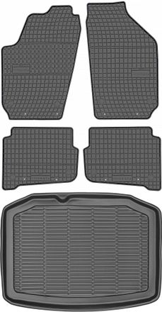 OEM Juego De Alfombrillas De Goma Para Coche Y Alfombrilla Para Maletero Para Volkswagen Polo Iv Hatchback (2001-2009)