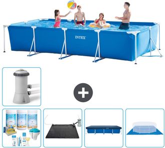 Intex Piscina Con Estructura Rectangular - 450x220x84 Cm - 7-piezas S21131