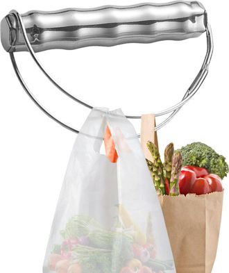 Generic Grocery Bag Carrier Handle - Heavy Duty Stainless Steel for 50lbs Weight Capacity | Ergonomic Tote and Bucket Grip with Comfortable Design, Perfect fo