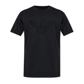 Emporio Armani T-Shirts, male, Black, S, T-shirt with logo