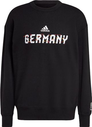adidas Solid Color Brand Round Neck Long Sleeves Hoodie Mens Black HD6352