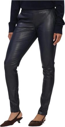 Ibana Exclusives Broeken Pollie - Dames - Leren Broeken - Blauw - XS - Broeken