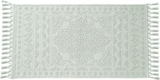 French Connection Nellore Fringe Bath Rug in Light Blue at Nordstrom Rack, Size 26X49