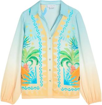 Never Fully Dressed Rio Miley blouse met print - Blauw