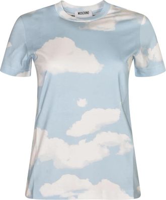 Moschino Stijlvolle T-shirts en Polos - Dames - T-shirts - Blauw - XS - Tops