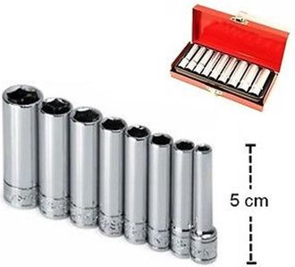 Trade Shop Trade Shop - Juego De Kit 9 Piezas De Largo 1/4 nudos Para Velas 5-13mm Chrome Vanadium