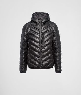 Prada Light Re-Nylon Hooded Puffer Jacket