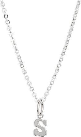 Nashelle Initial Pendant Necklace in Sterling Silver - S at Nordstrom, Size 18
