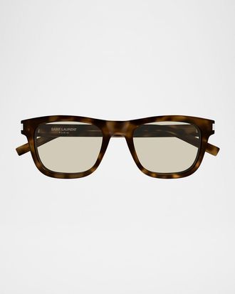 Saint Laurent Mens Rectangle Acetate Sunglasses