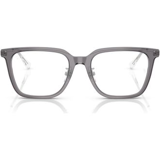 Ray-Ban 52mm Square Optical Glasses in Transparent Grey at Nordstrom