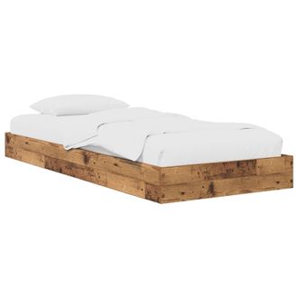 vidaXL Estructura De Cama De Suelo Madera Envejecida 80 X 200 Cm Vidaxl
