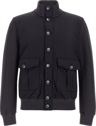 Herno Blue Cotton Mens Jacket