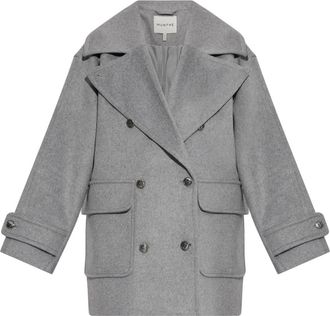 Munthe Vetch Oversize Jas - Dames - Mantel - Grijs - S - Wol - Jassen