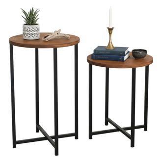 Dmora Mesa De Caf&eacute; Furud, Mesa De Centro Baja, Revistero Para Sof&aacute;, Estante De La Sala De Estar, 70x35h55 Cm, Roble, Con Embalaje Reforzado - Dmora