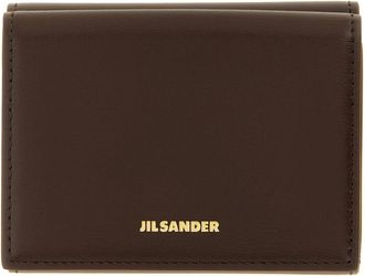Jil Sander Drieluik portemonnee - Dames - Accessoires - Bruin - Maat: ONE Size Zijde