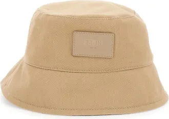 Fendi Hats, male, Beige, Size: L Bucket Hat