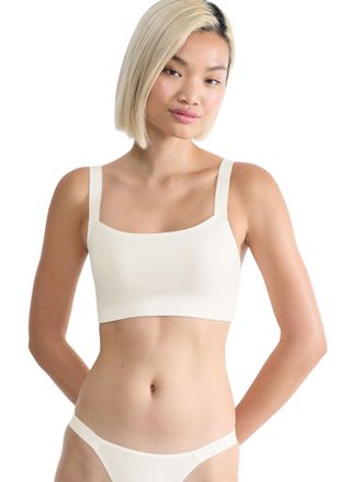 sloggi Bustier SLOGGI GO Casual, Damen, Gr. L, N-Gr, weiss (silk wei&szlig;), Single Jersey, Obermaterial: 82% Baumwolle, 18% Elasthan, clean, unifarben, BHs Busti