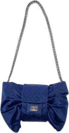 Chanel Pre-owned Shoulder Bags, female, Blue, Size: ONE SIZE Pre-owned Vintage Shoulder Bag