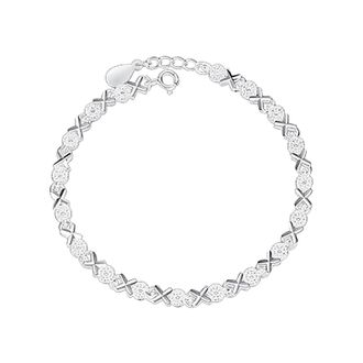 Generic Charm Adjustable Silver Bracelet for Women Fashion Jewelry Trendy Bangle Elegant Handmade Accessory (A, One Size)