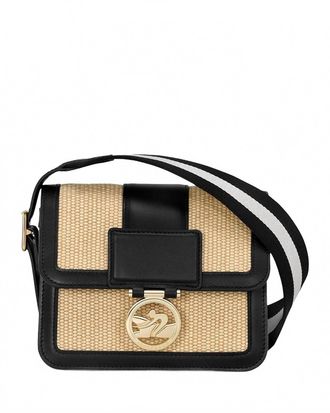 Longchamp Paille Small Crossbody Bag In Black