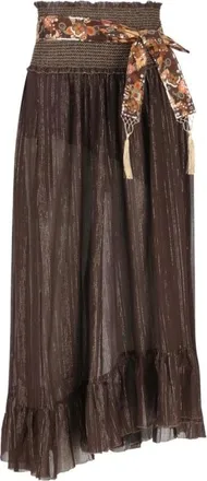 Zimmermann Skirts - female - Zimmermann - Midi Skirts - Brown - XS - Skirts