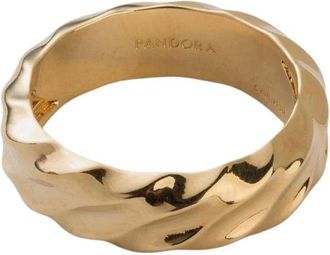 Pandora Dune Brede Ring - Dames - Ringen - Geel - 52 MM - Accessoires