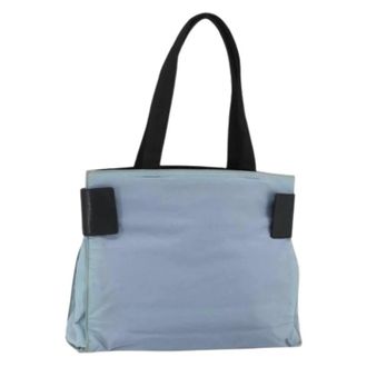 Prada Pre-owned Tote Bags, female, Blue, Size: ONE SIZE Pre-owned Vintage Nylon Tote Bag