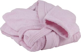 cofan Albornoz Rosa Claro Gr.500/m2 Gama Flor Talla Xxl, Albornoz De Ba&ntilde;o Con Manga Larga Y Cintur&oacute;n Para Su Cierre. Disponible En Color Rosa Claro. Est&aacute; Fa