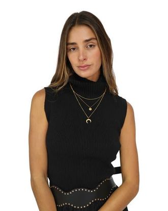 Belle & Bloom Equation Sleeveless Turtle Neck Knit in Black at Nordstrom, Size X-Small Au