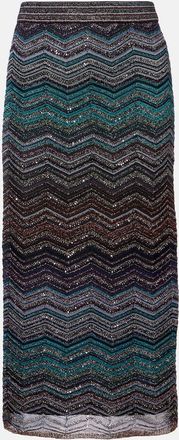 Missoni Zig Zag lam&eacute; midi skirt