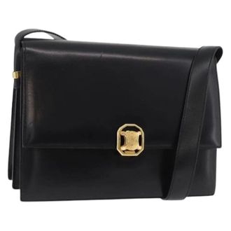Celine Pre-owned Cross Body Bags, female, Black, Size: ONE SIZE Pre-owned Vintage Shoulder Bag