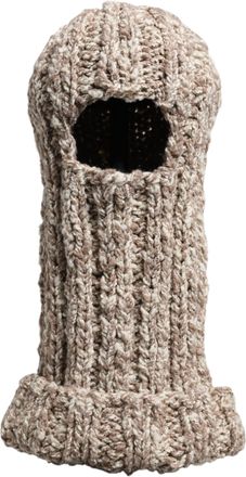 Dolce & Gabbana Beige Wool Knitted Ski Mask Balaclava Mens Hat