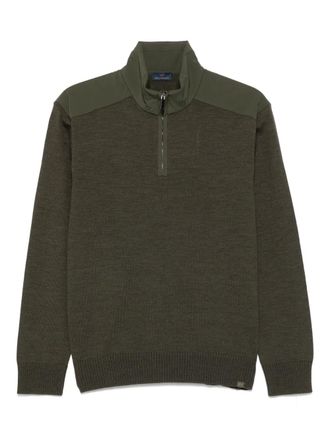 Paul & Shark half-zip wool sweater - men - Virgin Wool - L - Green