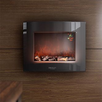 Cecotec Cecotec Chimenea El&eacute;ctrica Ready Warm 2600 Curved Flames. 2000 W, Tama&ntilde;o 26, 2 Niveles De Potencia, Mando A Distancia