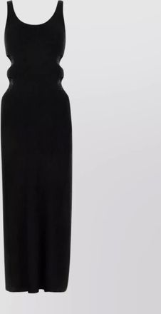 Chlo&eacute; scoop neck ribbed midi dress