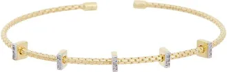 Meshmerise 18K Plated 0.10 Ct. Tw. Diamond Mesh Bangle
