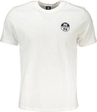 North Sails Bedrukt Logo Katoenen T-shirt - Heren - T-shirts - Wit - 2XL - Katoen - Tops