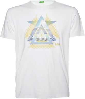 BOSS geometric-print t-shirt - White