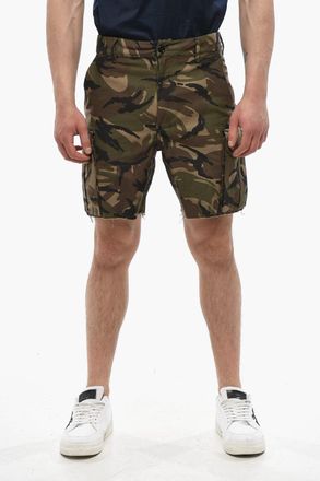 Celine Shorts Cargo Con Stampa Camouflage Celine