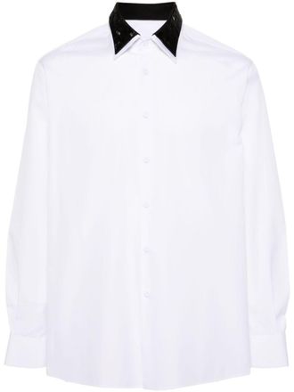 Prada Camicia con colletto ampio - Bianco