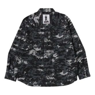 A Bathing Ape Multi Pixel Camo Military Shirt Black 1M30-131-002-BLACK