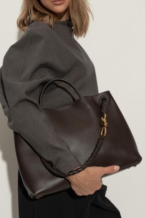 Bottega Veneta Handbag Andiamo Medium, Womens, Brown