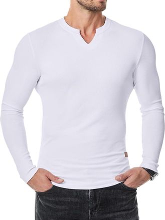 Generic Tshirts Men UK, Long Sleeve V Neck Solid Color Tshirt Casual Tees for Sports Gym Tops Slim Fit Shirt Muscle Black T Shirt Linen Shirt Tops & T-Shirts 