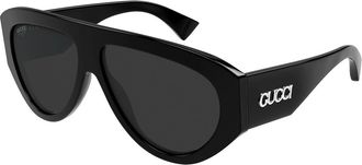 Gucci GG2128S 001 Mens Sunglasses Black Size 58 - Free RX Lenses - Free RX Lenses