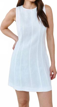 Bella Dahl Seamed Zip Back Mini Dress In White