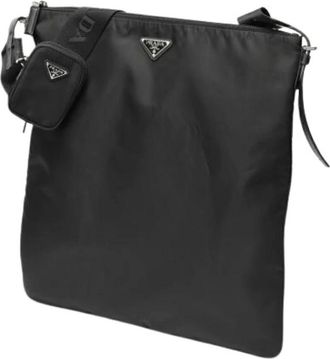Prada Pre-owned Cross Body Bags, female, Black, Size: ONE SIZE Pre-owned Pouch Shoulder Bag