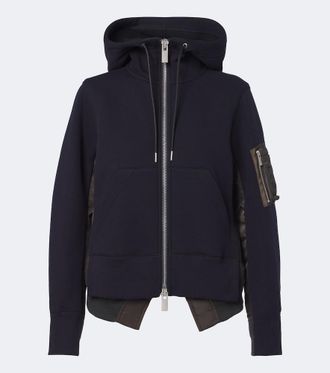 sacai Sudadera con capucha en mezcla de algod&oacute;n