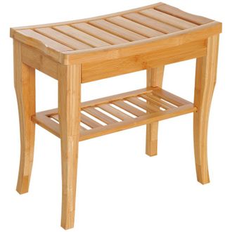 OEM Taburete De Ducha De Bamb&uacute;, Impermeable Y Antideslizante, Con Asiento Grueso (para Spa Y Afeitado)