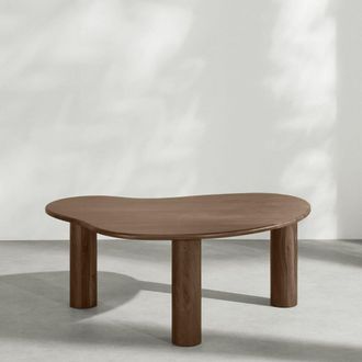 Maisons du monde Mesa de centro de acacia maciza 96 x 68 cm
